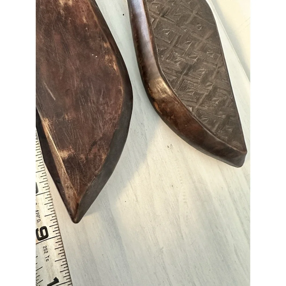 Old‎ World Wooden Hand Carved African Trinket Box Tropical Wood 9